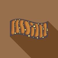 Endoplasmic reticulum with ribosomes producing proteins for cell functions vector