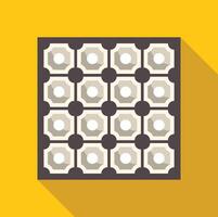 Seamless pattern with geometric shapes forming square tiles with long shadow vector