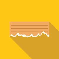 Torn paper with lines showing representing note or message vector