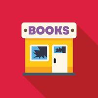Bookstore with broken windows after a robbery attempt vector