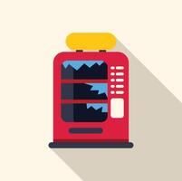 Empty vending machine with broken glass representing hunger or poverty vector
