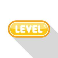 Level up game button showing progress and achievement vector