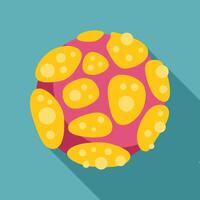 Spherical bacteria virus or cell is multiplying by division vector