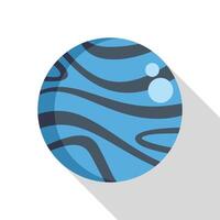 Blue planet neptune is showing its surface with craters from space view vector