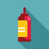Barbecue sauce bottle with long shadow and blank label for branding vector