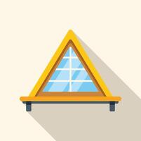 This triangular attic window is providing natural light vector