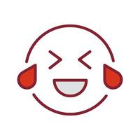 Face with Tears of Joy Icon Design vector