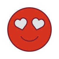 Smiling Face with Hearts Icon Design vector