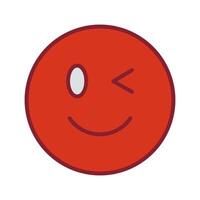 Winking Face Icon Design vector