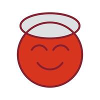 Smiling Face with Halo Icon Design vector