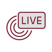 Live Broadcast Icon Design vector