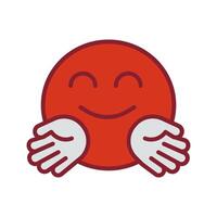 Hugging Face Icon Design vector