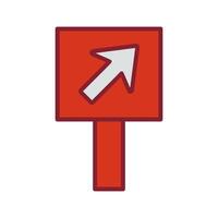 Diagonal Up Right Arrow Icon Design vector