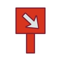 Diagonal Down Right Arrow Icon Design vector