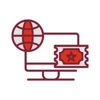 Ticket System Icon Design vector