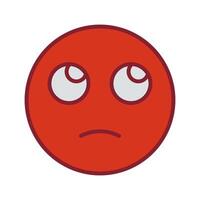 Face with Rolling Eyes Icon Design vector