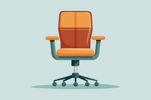 Stylish ergonomic office chair with wheels on a light background showcasing modern design and practicality for workspace comfort vector