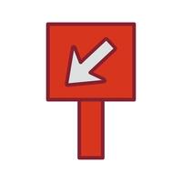 Diagonal Down Left Arrow Icon Design vector