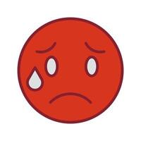 Crying Face Icon Design vector