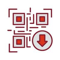 QR Code Download Icon Design vector