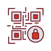 QR Code Encryption Icon Design vector