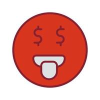 Money-Mouth Face Icon Design vector