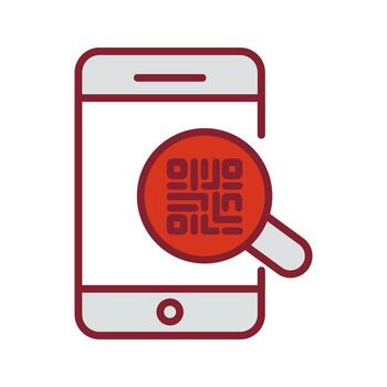 QR Code Authentication Icon Design vector