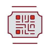 QR Code Ticket Icon Design vector