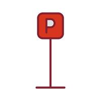P Button Icon Design vector