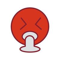 Face Vomiting Icon Design vector