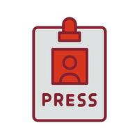 Press Pass Icon Design vector
