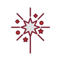 Sparklers Icon Design vector
