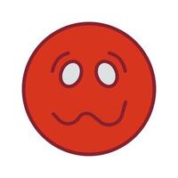 Woozy Face Icon Design vector
