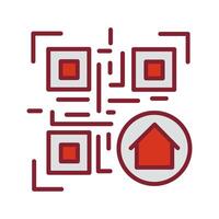QR Code Menu Icon Design vector