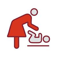 Changing Table Icon Design vector