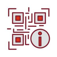 QR Code Information Icon Design vector