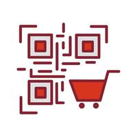 QR Code Shopping Icon Design vector