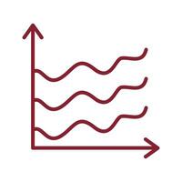 Spline Chart Icon Design vector