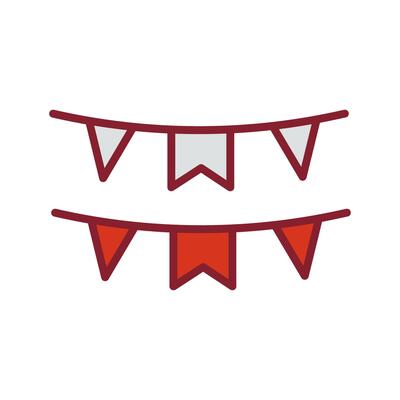 Bunting Flags Icon Design