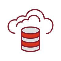 Cloud Database Icon Design vector