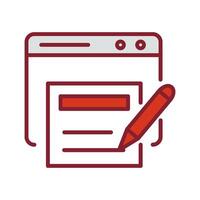 News Blog Icon Design vector