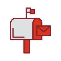 Mailbox Flag Icon Design vector