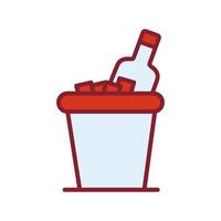 Wine Bottle in Ice Icon Design vector