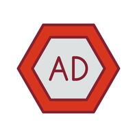 Ad Blocker Icon Design vector