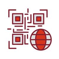 QR Code Website Icon Design vector
