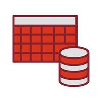 Table Data Icon Design vector