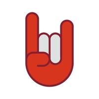 Sign of the Horns Icon Design vector