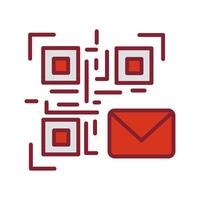 QR Code Email Icon Design vector