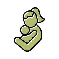 Mother and Child Icon Design vector