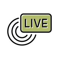 Live Broadcast Icon Design vector